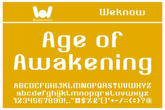 Age of Awakening: A Bold Typeface for Modern Creators