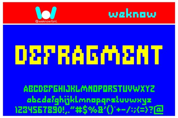 Defragment: A Pixeled, Techno Display Font for Modern Design