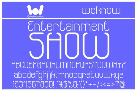 Entertainment Show: A Display Font with Serious Visual Punch