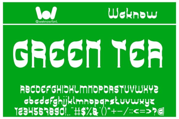 Green Tea: The Display Font That Brings Natural Elegance to Your Designs