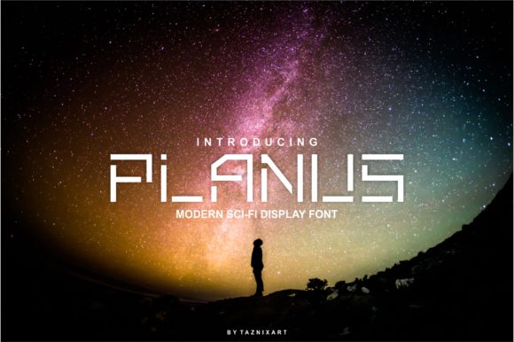 Planus: A Modern Typeface for Sci-Fi and Cyberpunk Aesthetics