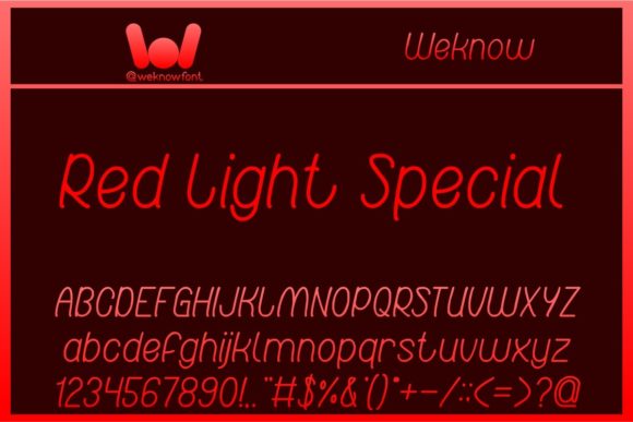 Red Light Special: The Handwritten Script for Bold Branding