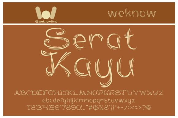 Serat Kayu: A Display Font with Natural Character