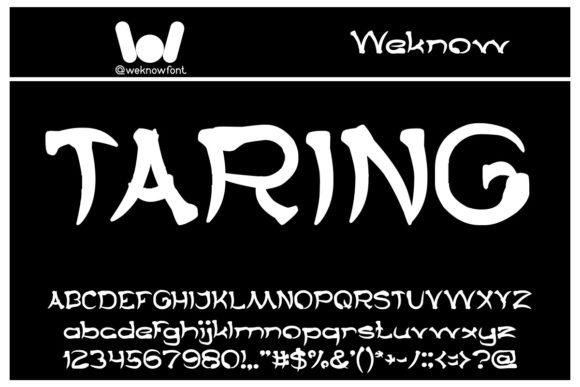 Taring: A Display Font with Genuine Character