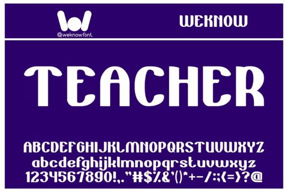 Teacher Font: A Bold Display Typeface for Impactful Design