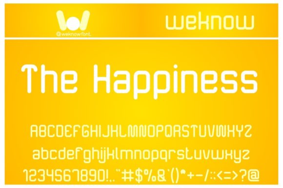 The Happiness Font: A Techno-Inspired Typeface for Modern Brands
