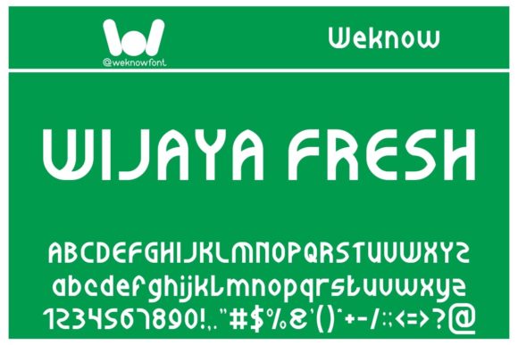 Wijaya Fresh: A Cool Casual Font for Creative Projects